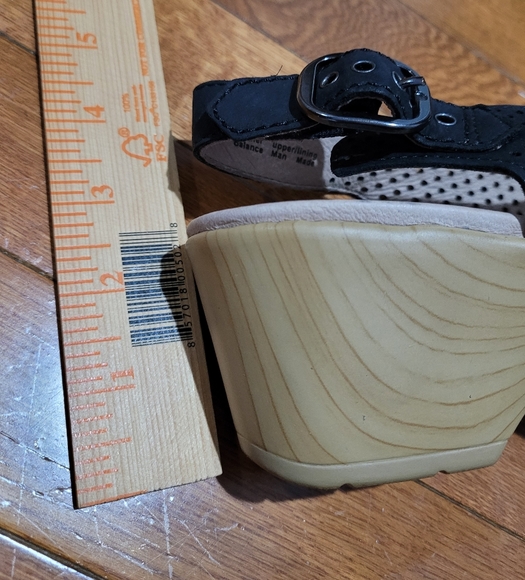 Dansko black leather wedge slingback sandals size  37  7 - Picture 5 of 8